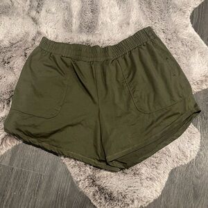 Olive Green Women's Active Shorts